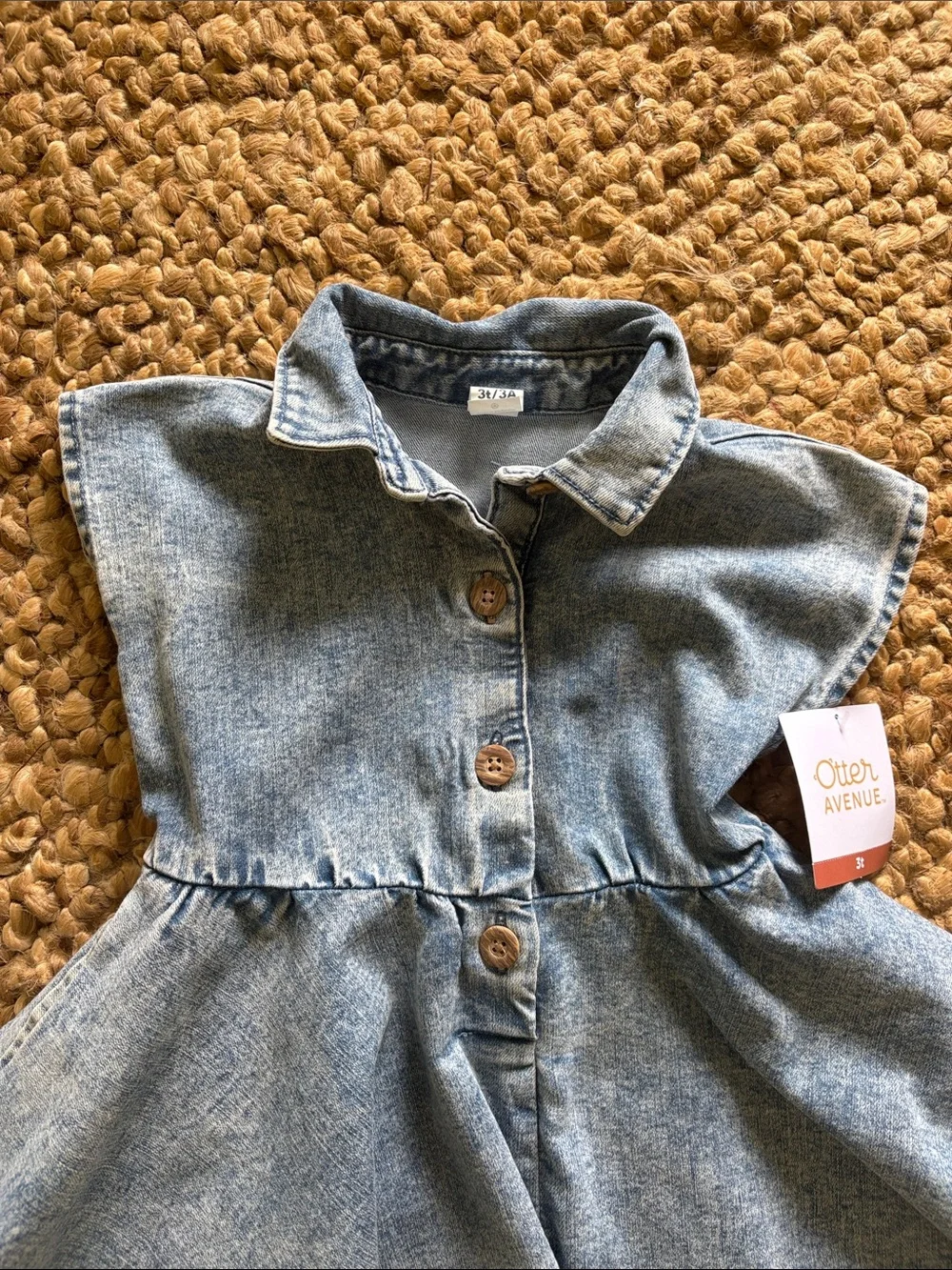 3T Denim Button-Front Girls' Dress